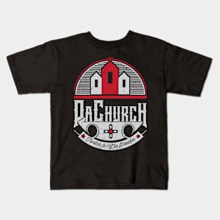 Da Church logo black background Kids T-Shirt